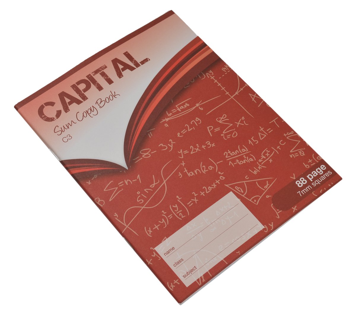CAPITAL 8 x 6.5-Inch Printed S7 88 Page Sum Copy Book