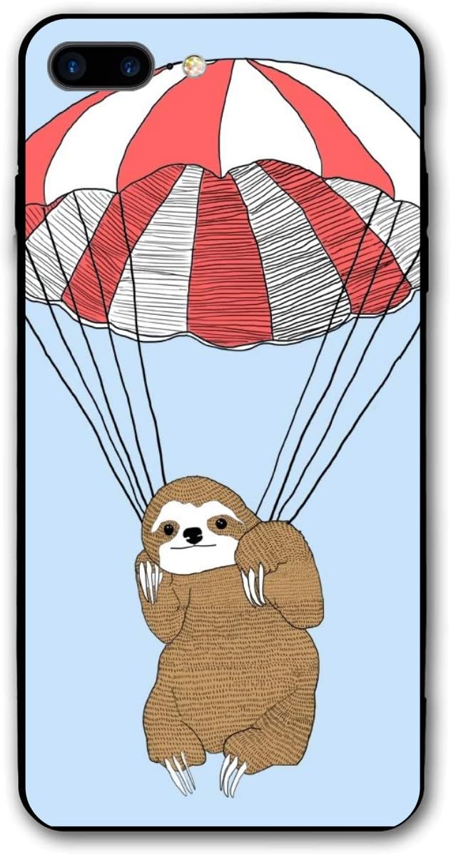 amazon com parachute sloth iphone 7 plus 8 plus iphone 7 8 plus shockproof case skin fits 5 5 home kitchen amazon com