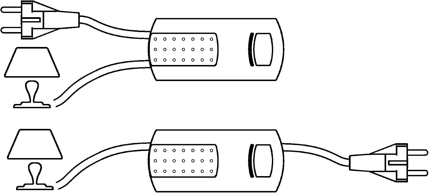 EHMANN 2620x0700 LED Cord Dimmer T26.07 Black, Phase Control, 230 V, 50 Hz, Power: LED 3-35 W, 7-110 W/VA - Image 4