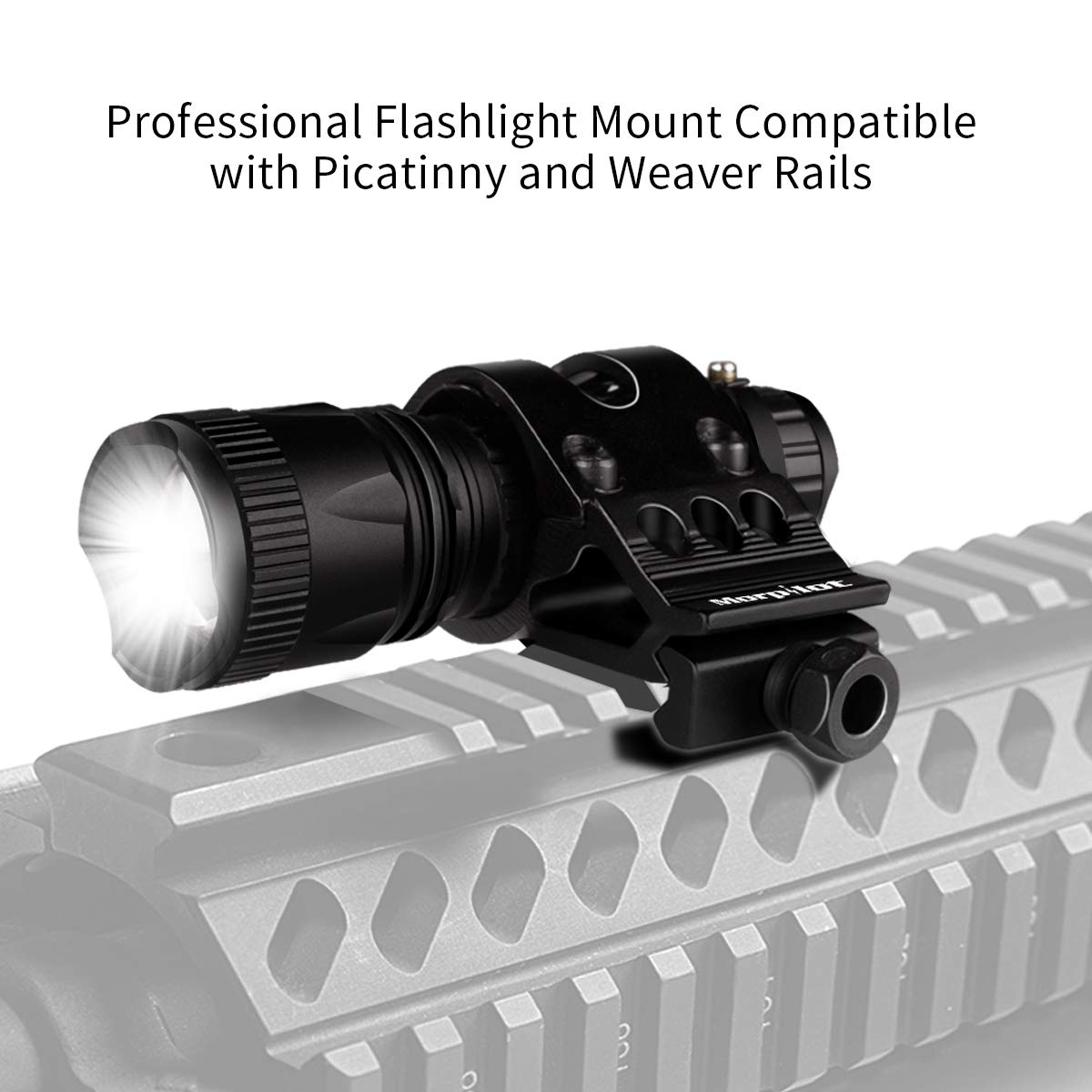 Keenstone Tactical Flashlight Rail Mount Set, Picatinny Rail Flashlight