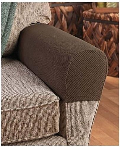 Armrest Covers Stretchy 2 Piece Set Chair or Sofa Arm Protectors Stretch to Fit