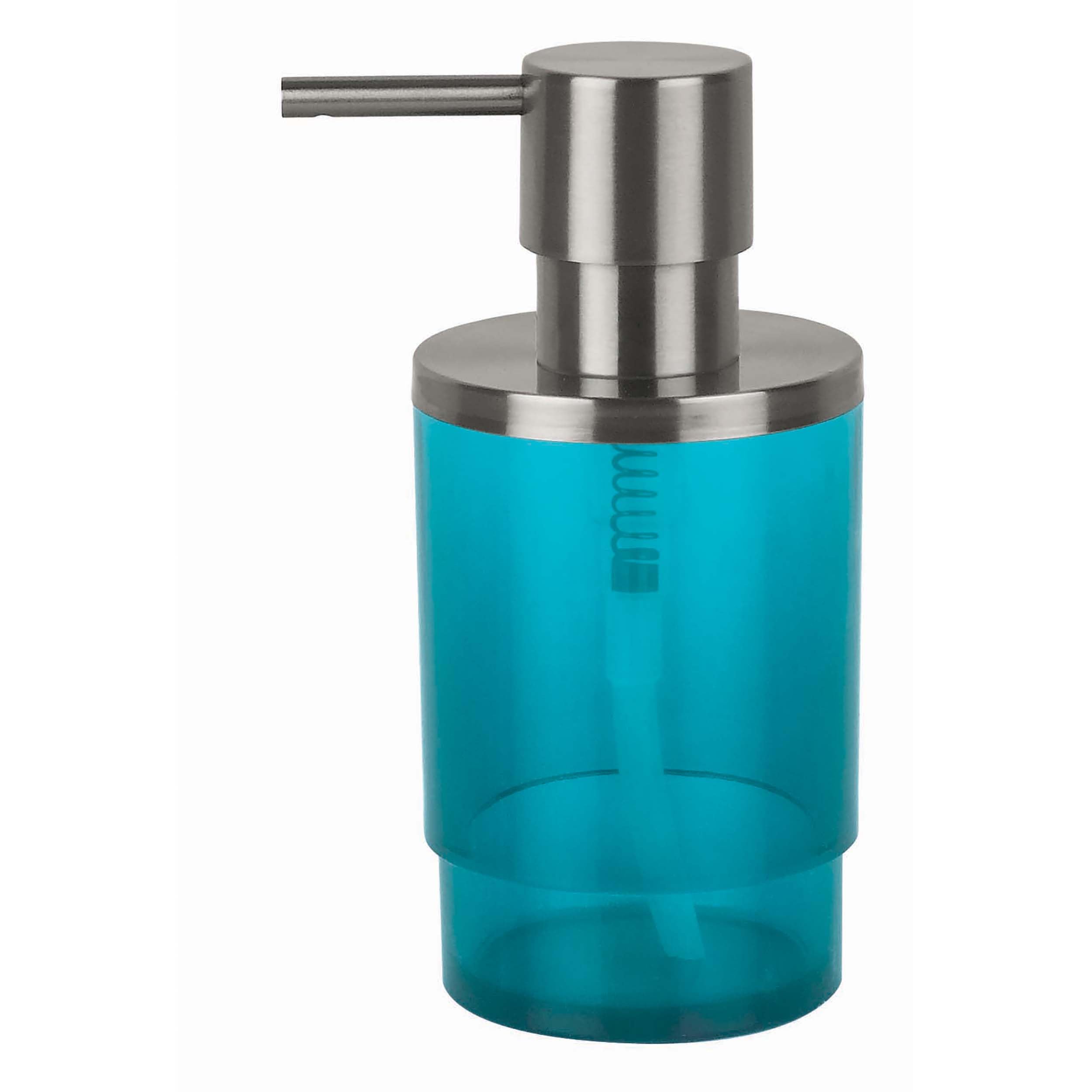 Spirella Nyo Acryl Soap Dispenser, Clear Acqua — image 1