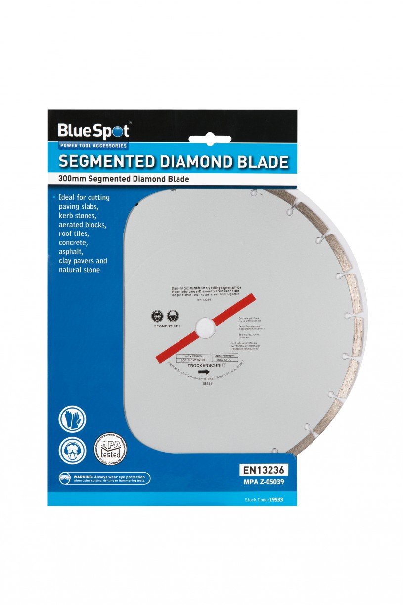 Blue Spot Tools 19533 12 Inch Silver Diamond Cutting Disc