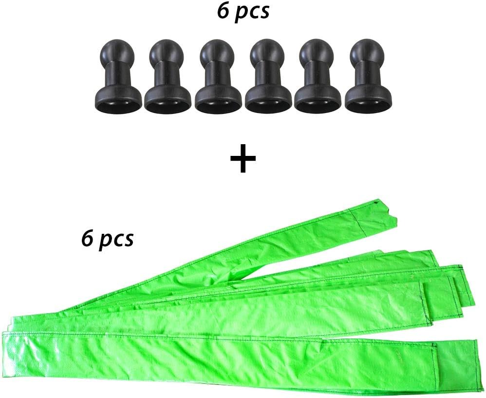 Merax Trampoline Replacement Black Pole Cap + Green PVC