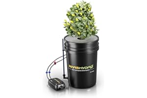 Mars Hydro DWC Hydroponics Grow System 5 Gallon Deep Water Culture Recirculating Drip Garden System with Air Pump, 1 Bucket and Top Drip Kit