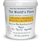 Dead Sea Warehouse &ndash; 100% Dead Sea Mineral Bath Salts &ndash; Great for Soothing Muscles Aches, Relaxation, Alleviate Skin Issues - Unscented - 2lbs (Pack of 1)