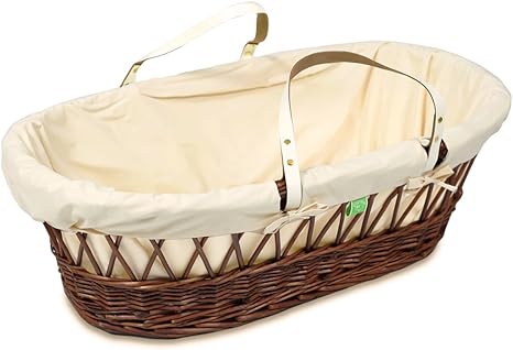 green sheep moses basket