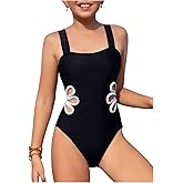 SHENHE Girl's Colorblock Cut Out One Piece Swimsuit Beach Sports Swimwear Bathing Suit