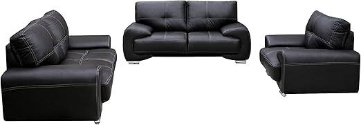 Meublo Ensemble Canape Et Fauteuil 3 2 1 Simili Faux Cuir