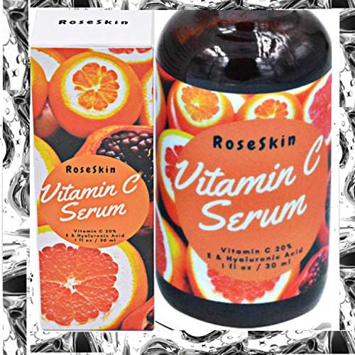 Organic Vitamin C Serum for Face, Anti-Aging Topical Facial Serum with Hyaluronic Acid, 1 fl oz by WetChalks