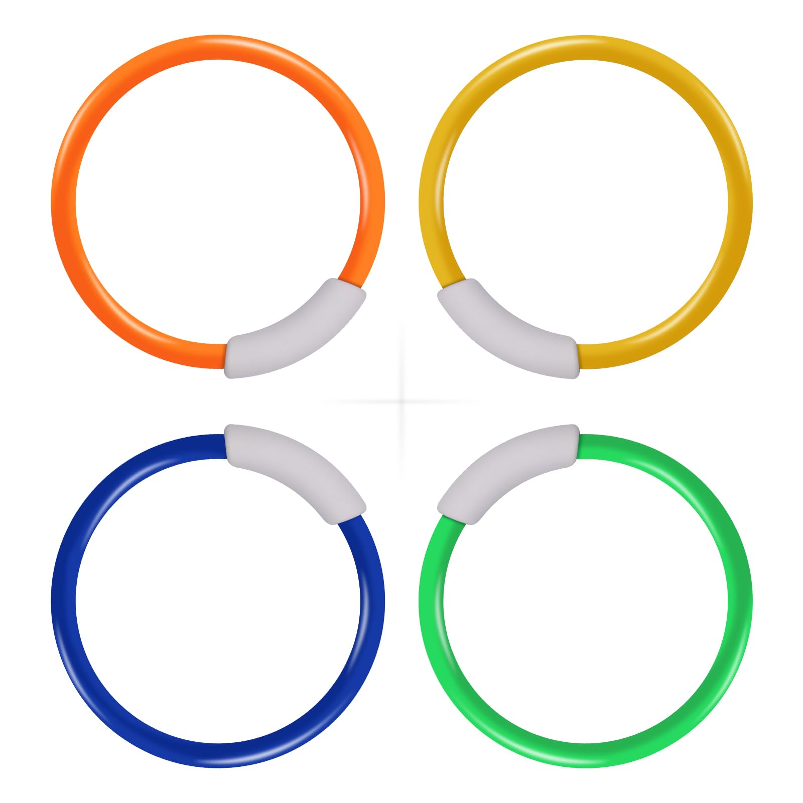 VReder Dive Sticks Pool Toys, Dive Rings Sticks Diving Torpedo for Swimming Underwater Pool Training Diving Game Training Swimming Fun Toys Gift for Kids (Diving Rings)