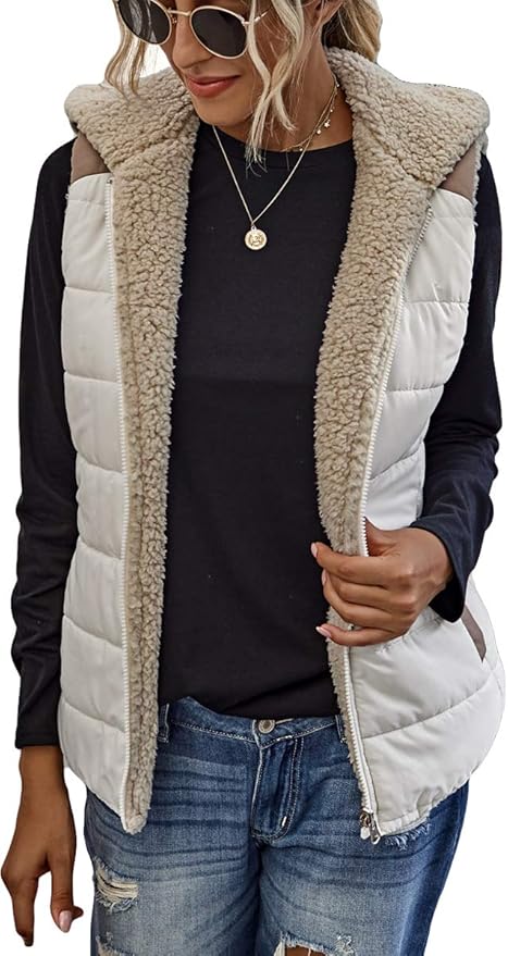 Damen Fleecejacke Mit Heizung - Ärmellose Weste Composite Reißverschluss