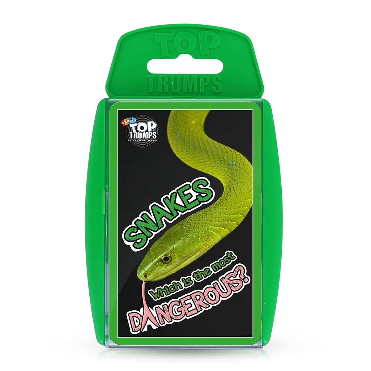 Top Trumps Snakes Classics Card Game, learn facts about the King Cobra, Death Adder and the Grass Snake in this educational packed game, makes a great gift for ages 6 plus