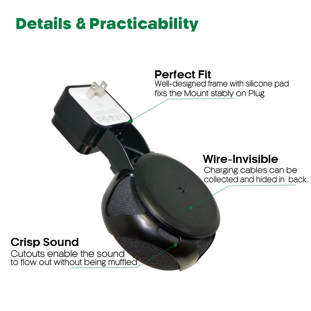 Qualteus Echo Dot Wall Mount Holder Cover Case Accessories for Amazon