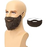 FYXZHUO Men Dress Up Fake Beard and Mustache - Costume Fake Beard for Halloween Cosplay Party