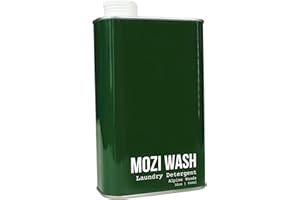 Mozi Wash Laundry Detergent Liquid, Alpine Woods- Sandalwood, Pine & Patchouli, 50+ Loads, Concentrated, Non toxic, Plant Based Enzyme Cleaners, Long Lasting Luxury Clean, Cologne Soap for Men, 32 oz