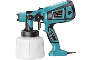 MIRRORZONE Paint Sprayer Tool 800W High Power Electric Spray Paint Gun Easy to Clean for Furniture Cabinets Fence Walls Door Garden Chairs Blue