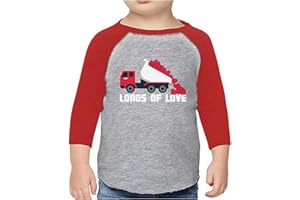 TSTARS Toddler Boys Valentines Day Shirt Loads of Love Kids Valentine Raglan Shirts