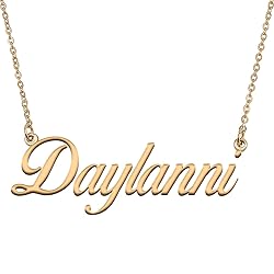 HUAN XUN Customized Custom Simple Any Name Necklace