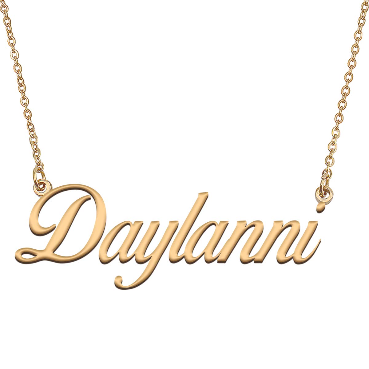 HUAN XUN Customized Custom Simple Any Name Necklace