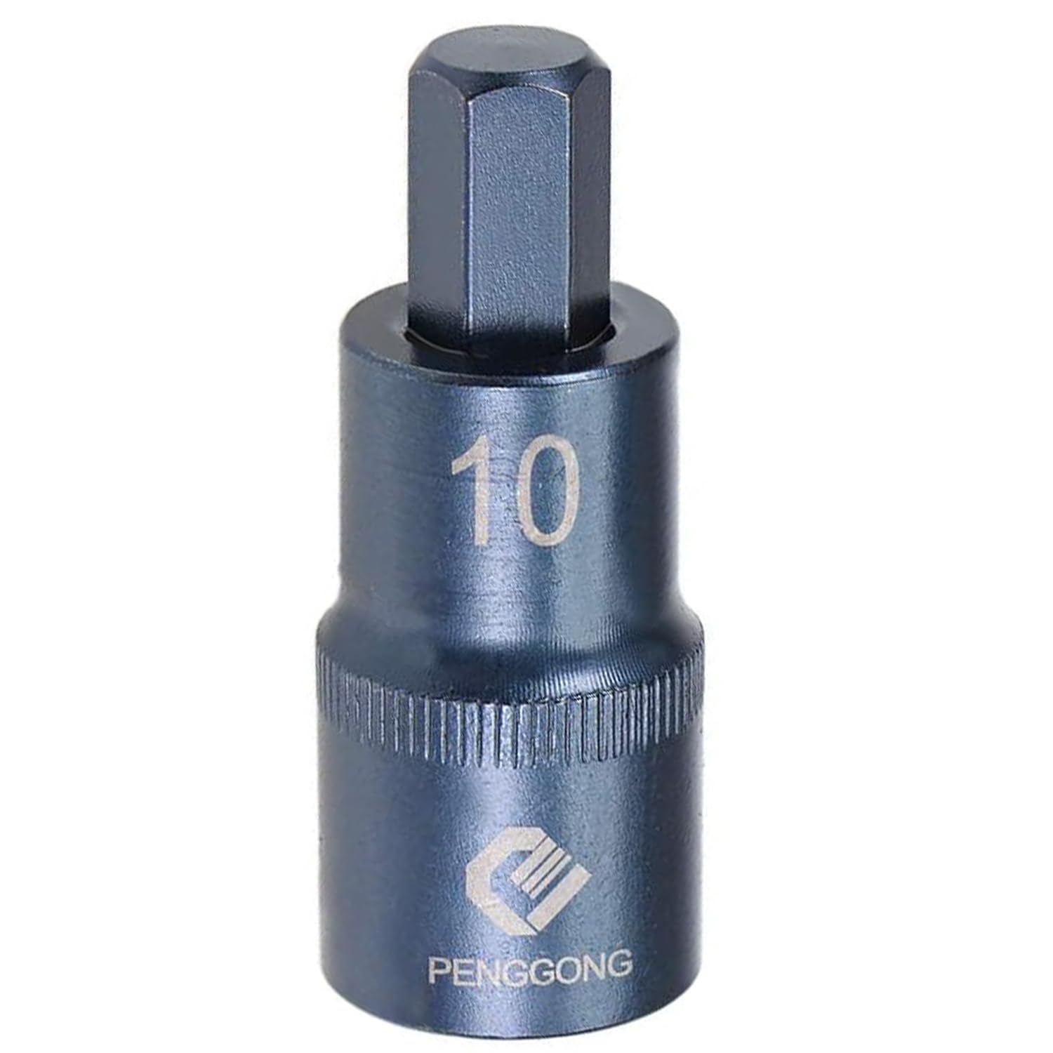 Juttzzei 1/2" Drive H10 Hex Bit Socket, 8mm Allen Key Square Socket, Premium S2 Steel H10 Hex Bit with 2" Length