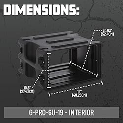 Gator Cases Pro Series 6U Rack Case with Standard