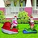 GOOSH Christmas 4 Foot Inflatable Santa Riding on a Jet ski Pulling a Reindeer LED Lights Indoor Outdoor Yard Lawn Decoration - Cute Fun Xmas Holiday Blow Up Party Display