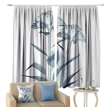 Amazon Com Hobeauty Flower Thermal Insulating Blackout Curtain