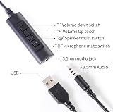 Ttkgyoe USB Headset with Microphone Noise Cancelling Stereo PC Headset view 2