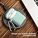 AirPods Case, GMYLE Silicone Protective Shockproof Wireless Charging Airpods Earbuds Case Cover Skin with Keychain Set Compatible for Apple AirPods 2 & 1 - Mint Green
