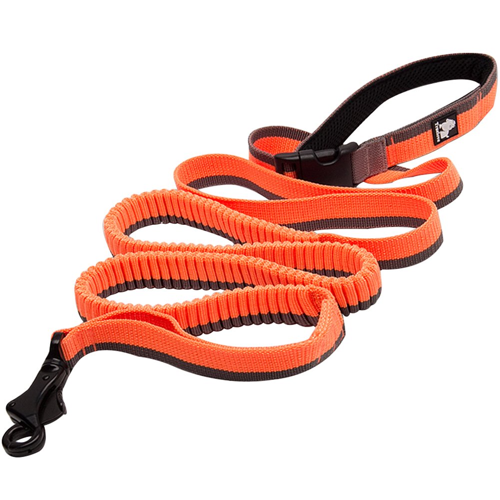Creation Core Dog Running Bungee Leash with Control Handle Elastic Nylon Pet Leads Rope, Orange L