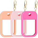 GAWBYET Hand Sanitizer Spray Case Compatible with Touchland, Silicone Hand Sanitizer Case Holder with Keychain for Power Mist and Glow Mist 1 fl oz,((Pink+light Orange+Red)