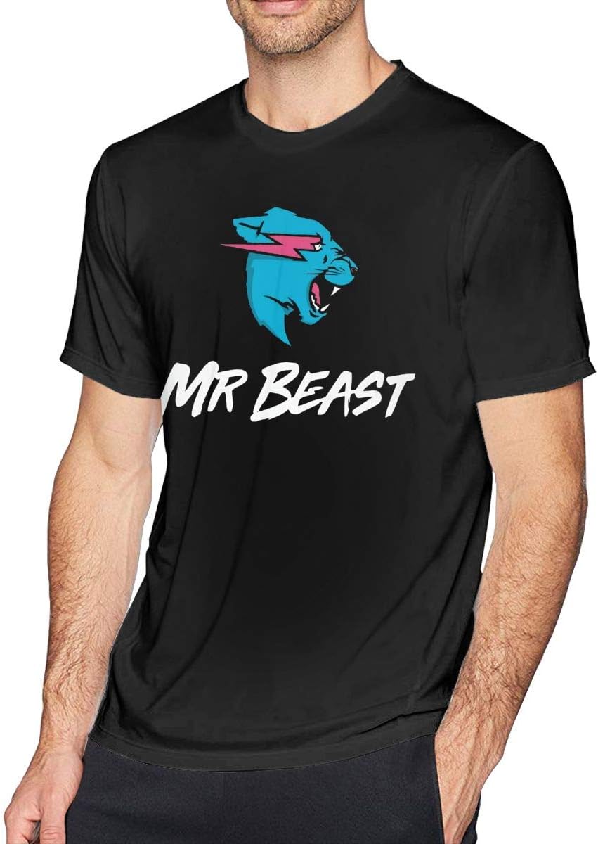 Mr Beast Logo Mans T Shirt Black