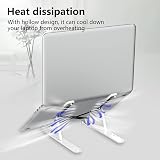 Tonmom Laptop Stand Adjustable Ventilated Riser ABS Silicone White 10-15.6 inch view 7