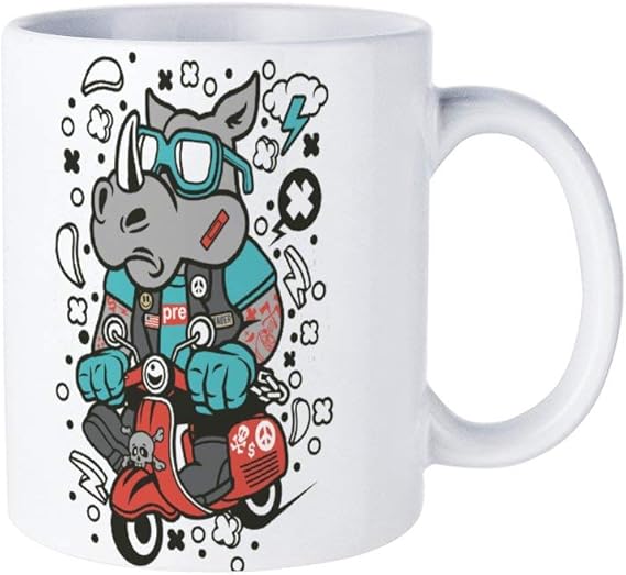 Amazon Co Jp 電気自動車に乗ってカバイラストマグカップ おしゃれ セラミック コーヒーマグ 創意コップ かわいい ティーカップ 330ml ホーム キッチン