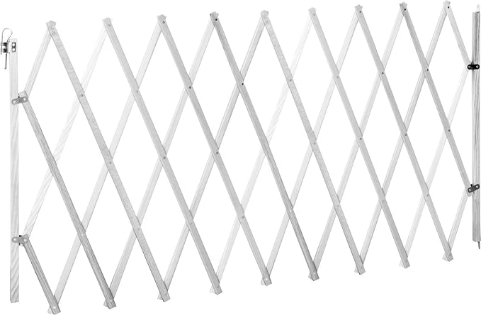 IB-Style - Absperrgitter für Hunde LIN XXL - 62-230 cm Weiss oder Natur - Buche massiv | Ziehharmoinka Türgitter Zaun Absperr
