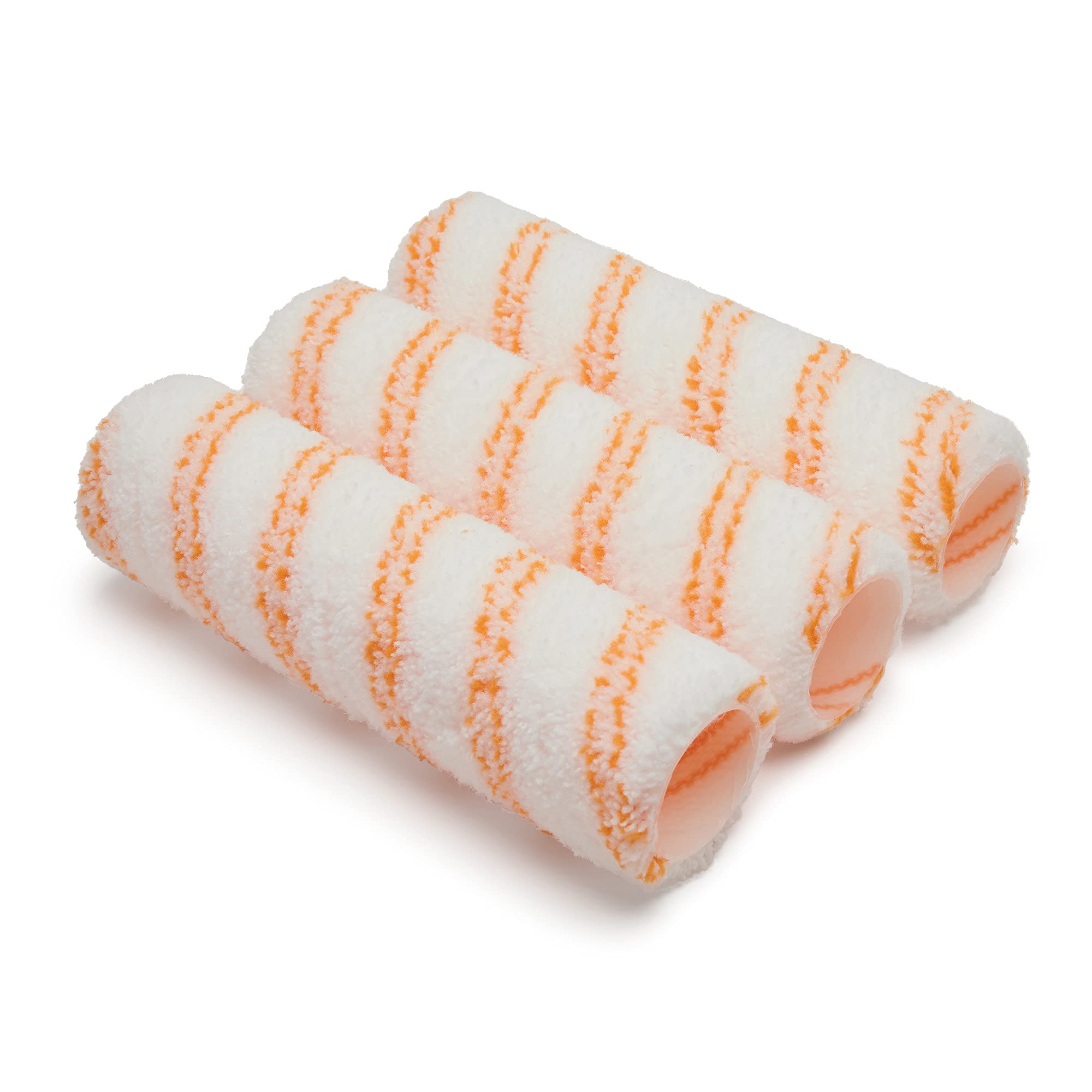 HAM Trade 9" MED Pile Sleeves 3PK, White/Orange
