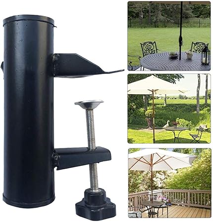 Patio Lawn Garden Umbrella Stands Bases Dinapents Heavy Duty Patio Umbrella Holder Bench Buddy Deck Umbrella Stand Clamp Holder Clip Beach Fishing Umbrella Mount Clamp For Balcony Deck