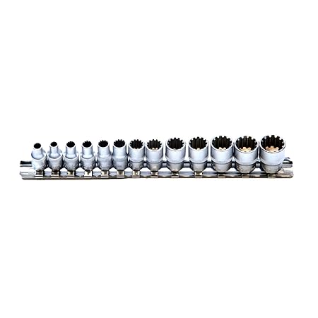 BGS 2150 Gear Lock Steckschlüsseleinsätze 13 teiliger Satz Antrieb 6,3mm (1/4')