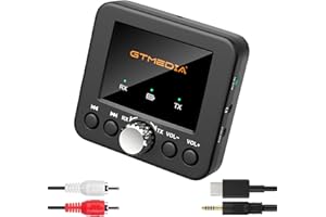 XYTEC Bluetooth Transmitter Receiver, Bluetooth Transmitter for Home Audio Low Latency Wireless Audio Car Bluetooth Adapter for TV MP3 PC Buetooth TV Speakers TV Headphone Adapter