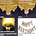 LANGXUN Foil Happy Birthday Balloons Banner for Birthday Party Supplies and Birthday Decorations (Rose Gold)