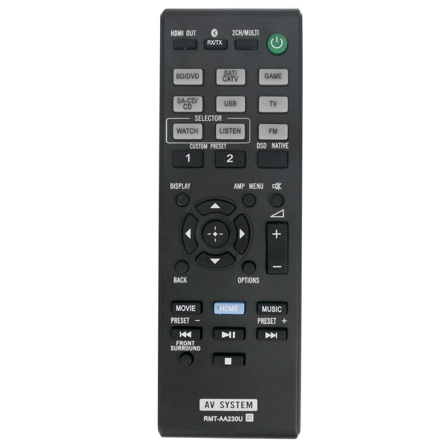 VINABTY RMT-AA230U Remote Control replacement fit for SONY STR-DN1070 STR-DN1080 AV receiver