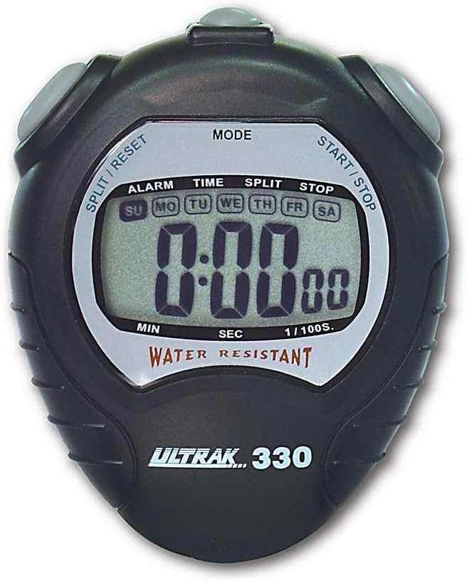 Economical Water Resistant Stopwatch (Black) Swimming
