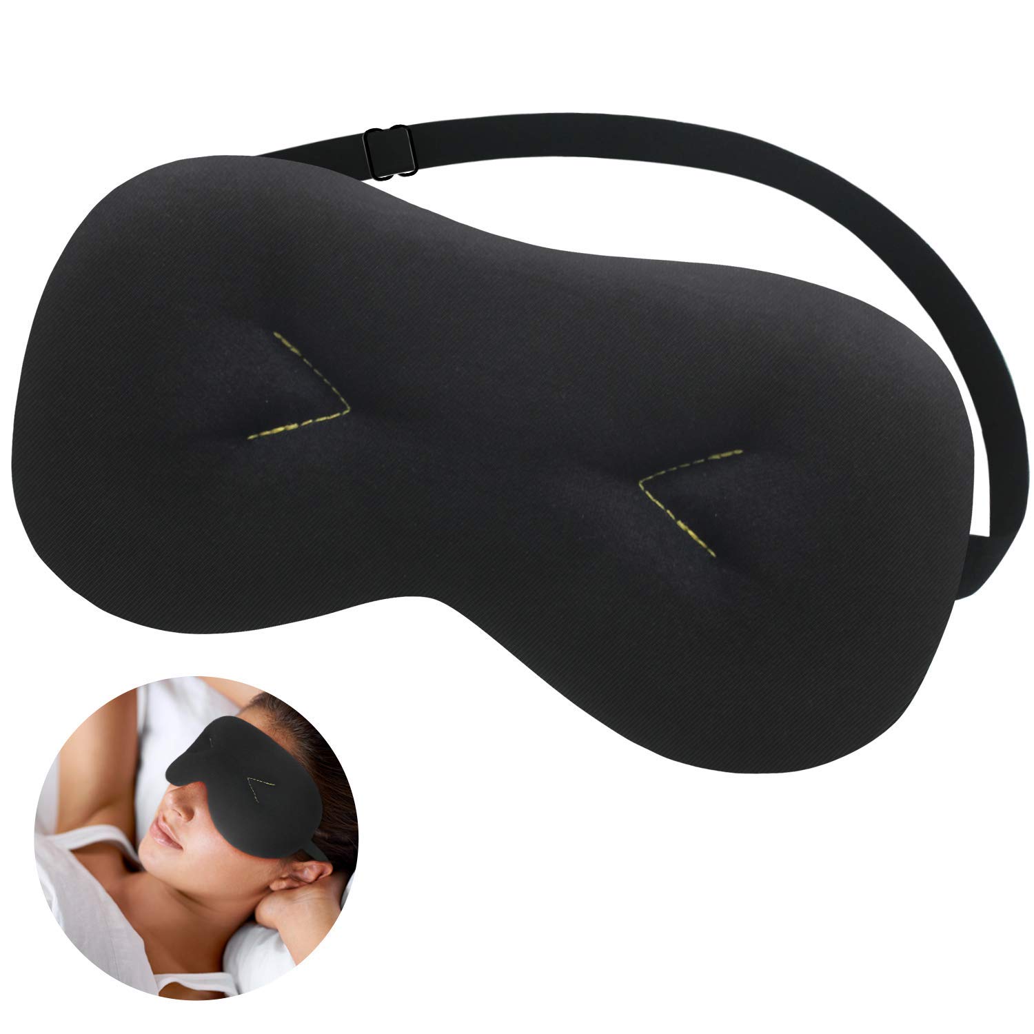 Sysrion Weighted Sleep Eye Mask Pillow, Cold Therapy Sleeping Mask for