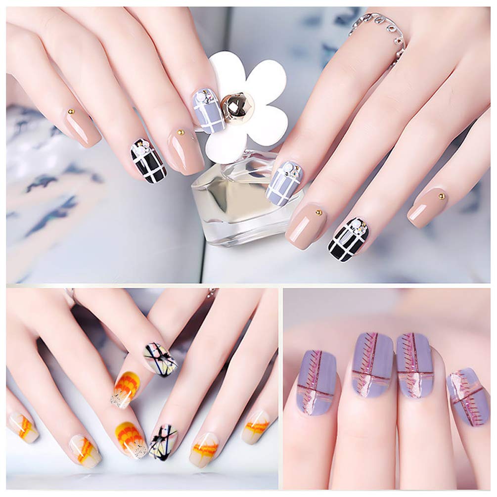 Double Ended Nail Art Brushes, TEOYALL 5 PCS Nail Dotting Pen Liner Brush Nail Art Point Drill Drawing Tools Set : Beauty