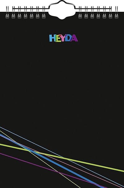Heyda 2070430 Bastel-/Kreativkalender, 13 Monatsblätter, A 5, Kalendarium immerwährend, Wire-O-Bindung mit Aufhänger, Deckbla