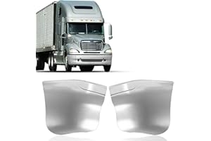 EASYINST Pair Chrome Side Bumpers for 2002-2011 Freightliner Columbia Pair Set Corner Cover Replacement Semi Trucks