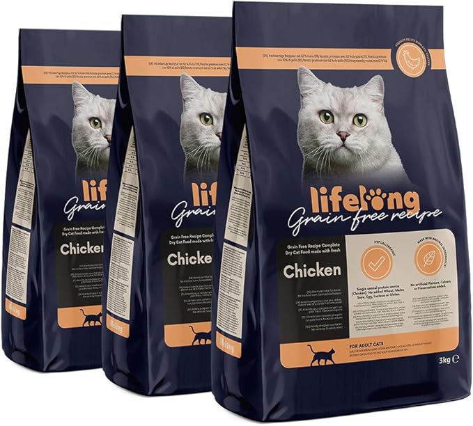 Amazon Brand Lifelong Grainfree Recipe Dry Cat Food (Adult Cats) with