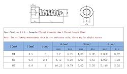 MOOPW Speaker Self Tapping Screws - 304 Stainless