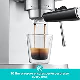 Casabrews CM5418 Espresso Machine 20 Bar Steam Frother 1L Water Tank Silver view 2